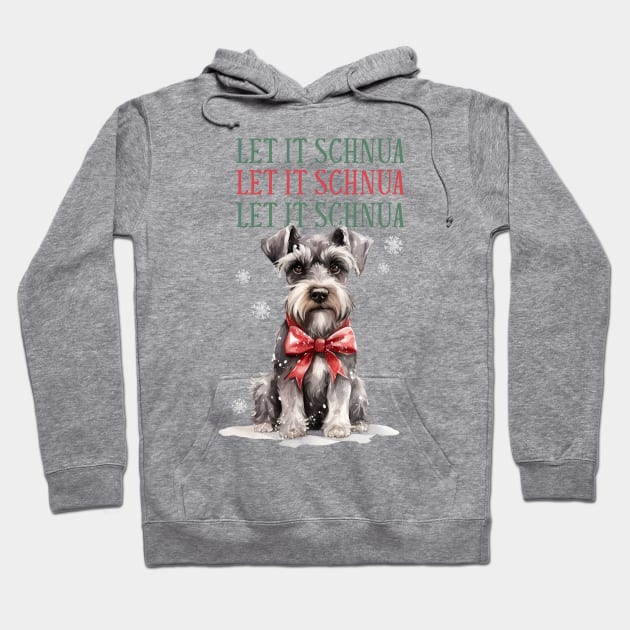 Christmas Schnauzer Pun Hoodie by Chromatic Fusion Studio